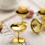 12-Pack Plastic Dessert Cup Candy Dishes 2 Gold - Mini Treat Party Favor Pedestal Stands