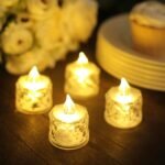 12-Pack LED Tealight Candles Warm White 2 Diamond Style - Flameless Battery-Operated Lighting