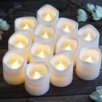 12-Pack LED Votive Candles White Classic Design - Flameless Battery Operated Reusable Lighting