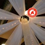 White Sheer Durable Flame Resistant Ceiling/Curtain Draping Panels 10ftx20ft